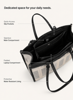 Vinenna Black Office Tote Bag