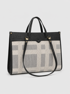 Vinenna Black Office Tote Bag