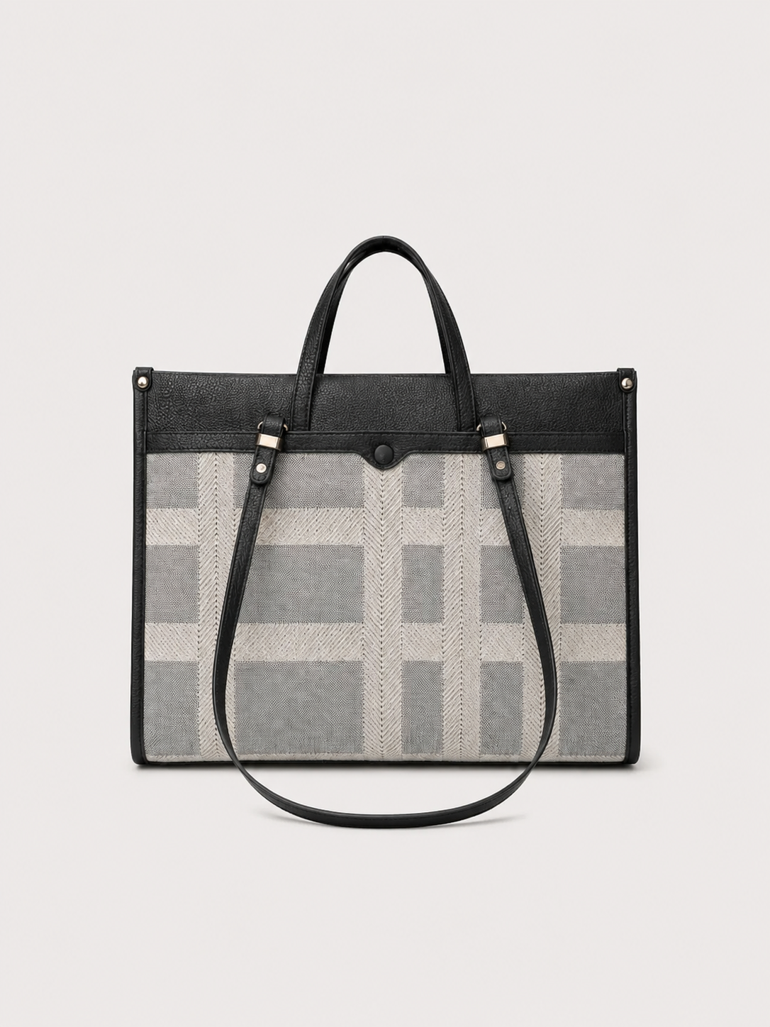 Vinenna Black Office Tote Bag