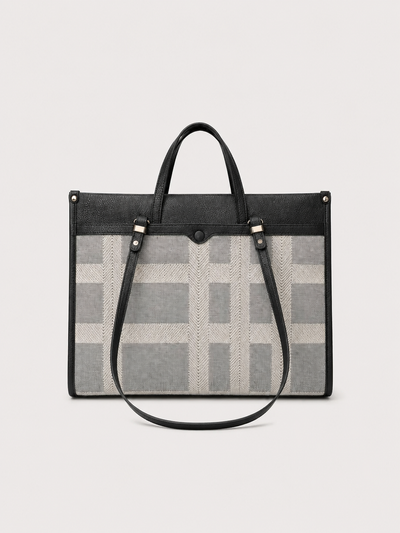 Vinenna Black Office Tote Bag